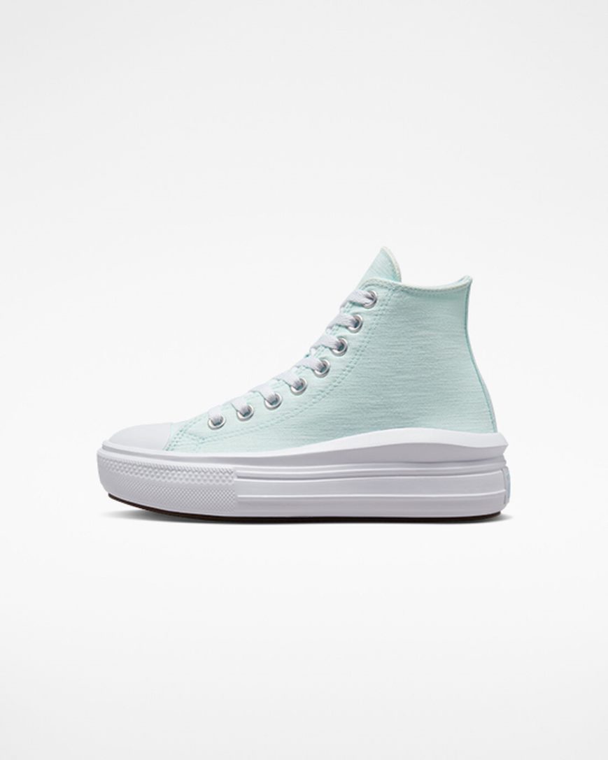 Zapatos Plataforma Converse Chuck Taylor All Star Move Cloud Patch Altas Niña Azules | PE L84E02